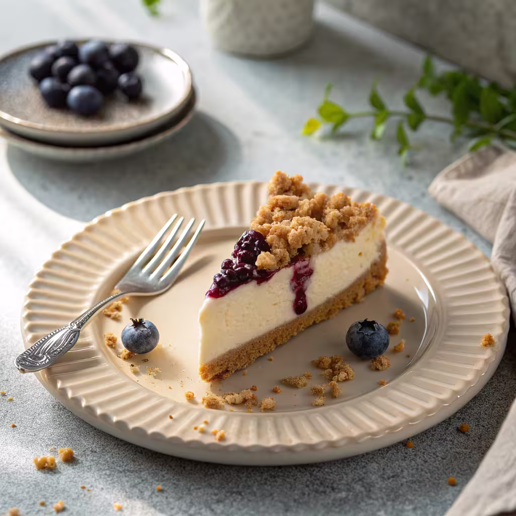 Blueberry Crumble Cheesecake