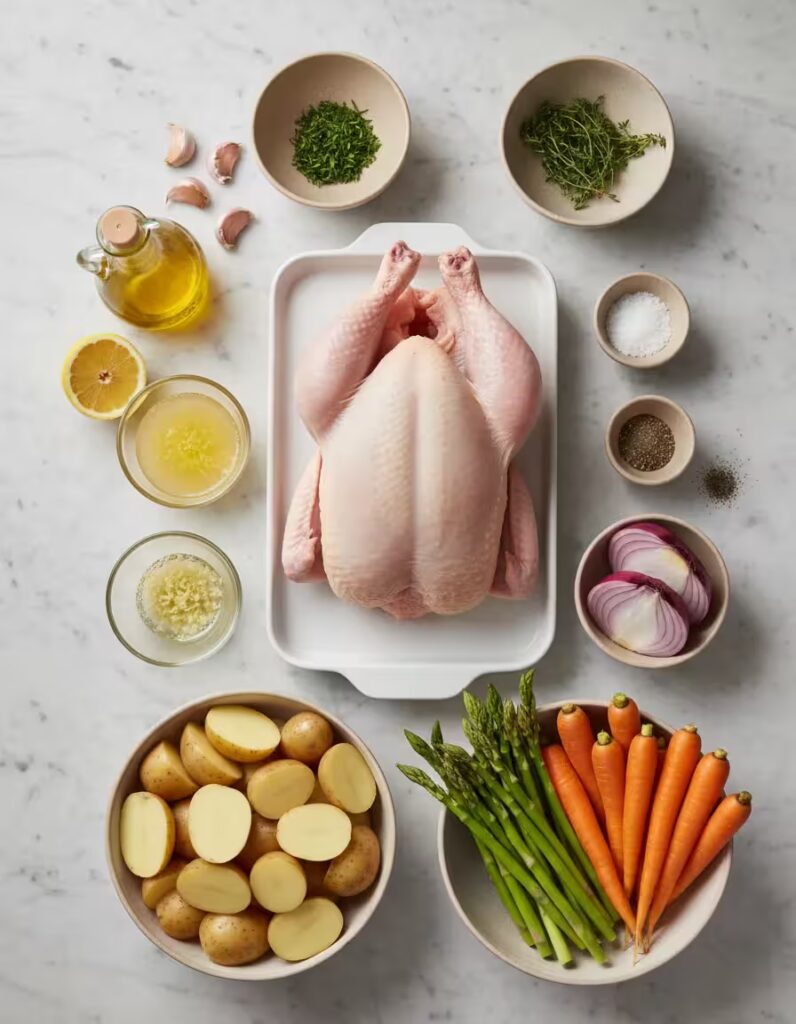 Herb Roasted Chicken With Spring Veggies Ingredients