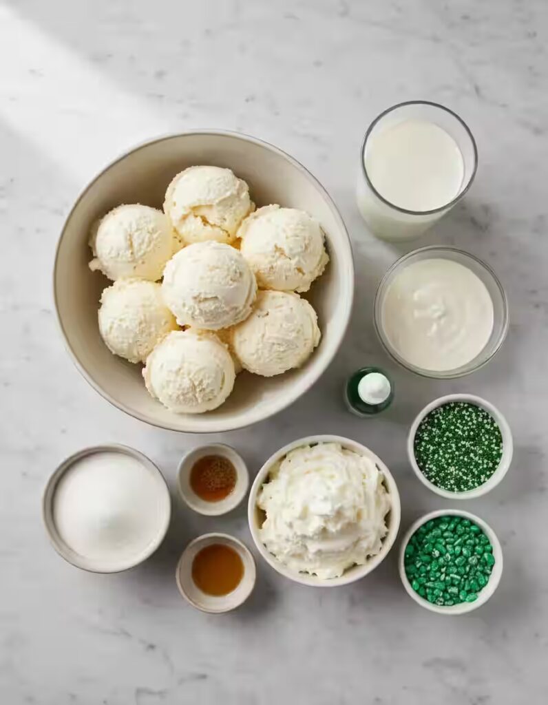 Homemade Shamrock Shake Ingredients