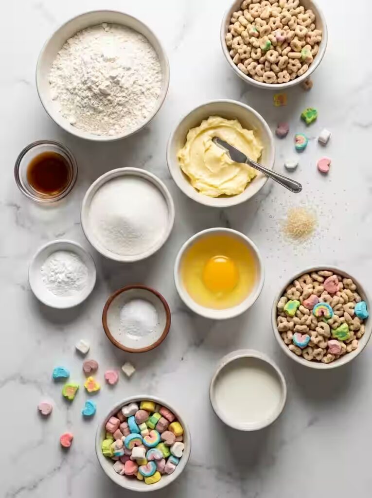 Lucky Charms Sugar Cookies ingredients