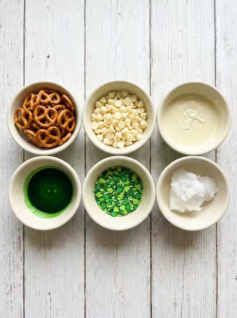 Shamrock Pretzel Pops ingredients