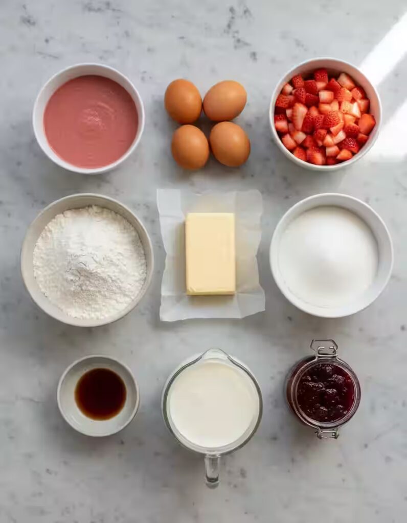 Strawberry Pound Cake Ingredients