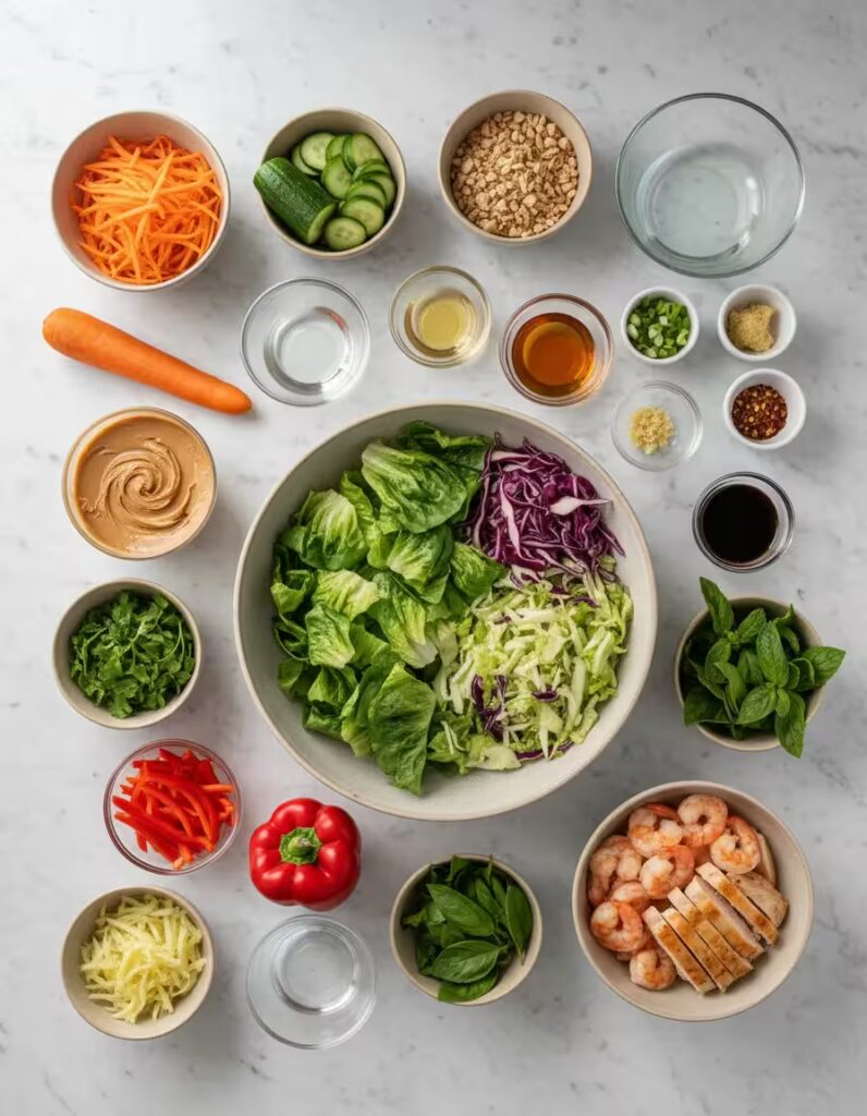 Spring Roll Salad with Peanut Sauce Ingredients