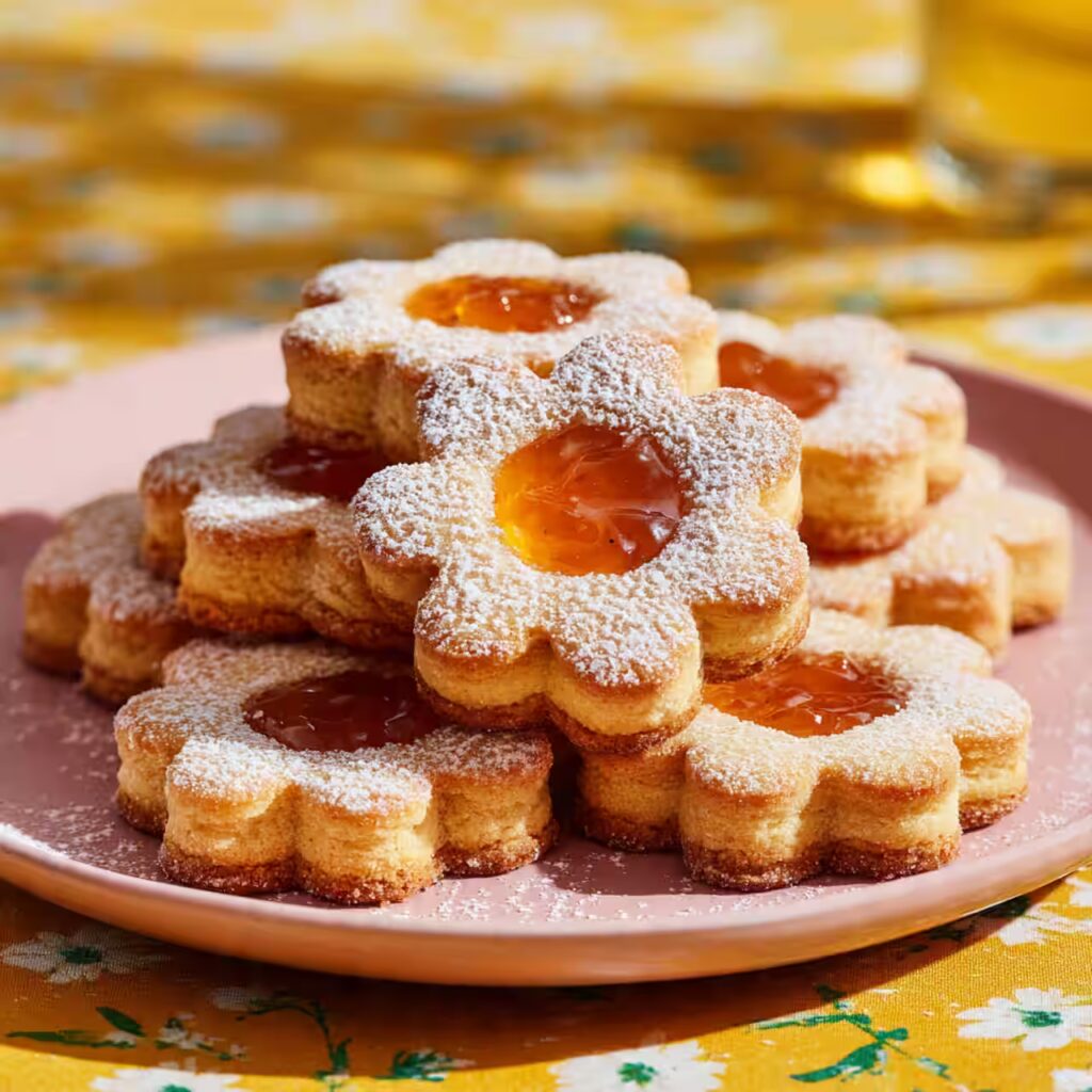 Vegan Lemon Curd Shortbread Cookies