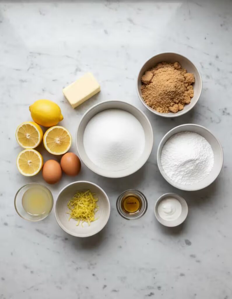 Zesty Lemon Frosted Cookies Ingredients